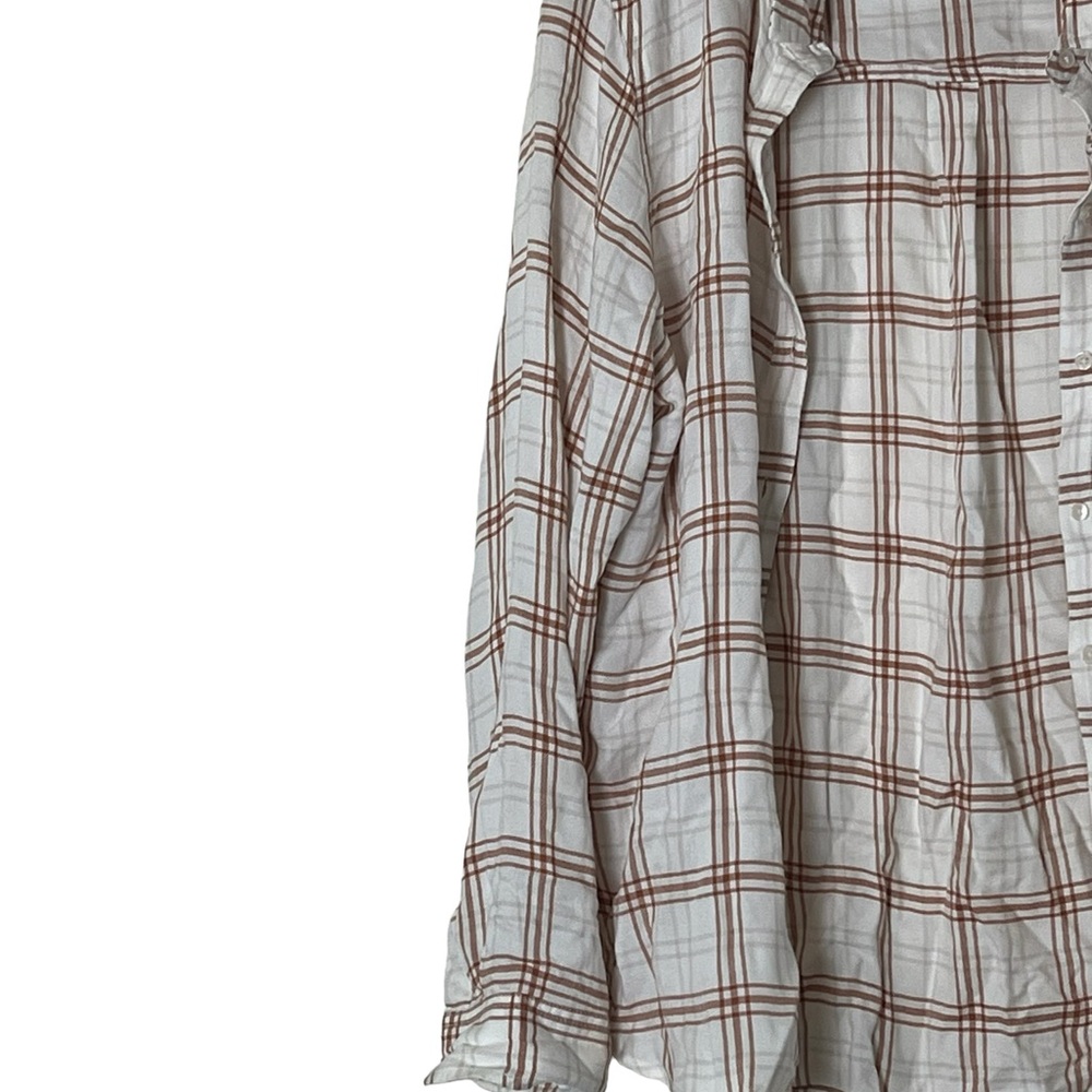 Lucky Brand | Plaid lightweight long sleeve button down shirt size large - Picture 3 of 11